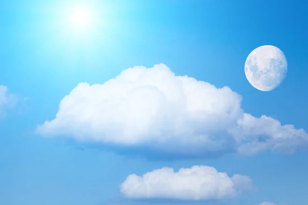 Абстрактное Голубое Небо Фоне Облаков — стоковое фото