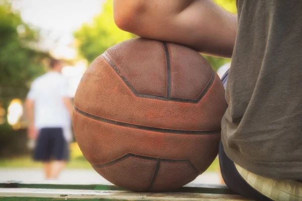 Basketball Ball Player Blurred Sports Playground — Stock Photo, Image