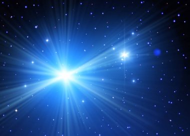 gece gökyüzü, uzay kavramı parlayan parlak yıldızlar dizini 