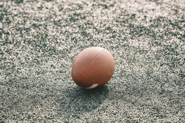 Bola Futebol Americano Campo — Fotografia de Stock