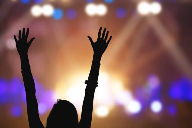 Müzik Festivali zevk kız / konser. Mozaik resim - sadece benim iş.