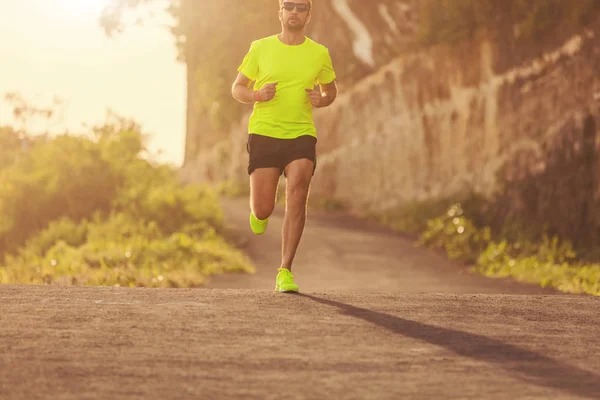 Correr Carretera Del Suburbio Atardecer Amanecer — Foto de Stock