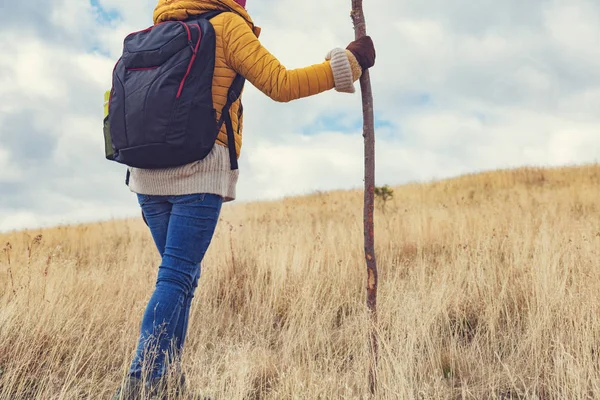 Young Hiker Nature Wilderness Trekking Outdoors — Stock Photo, Image