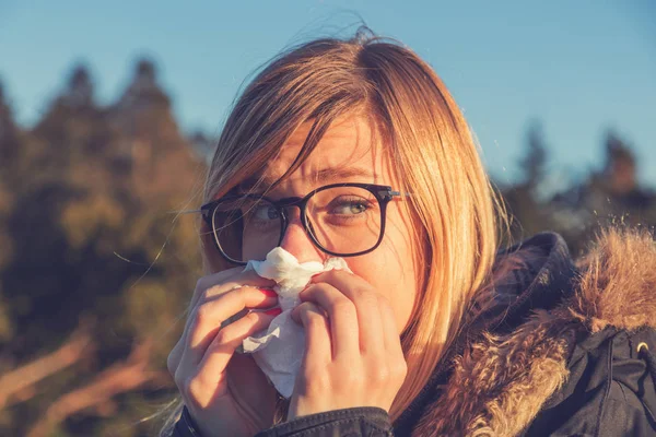 Allergie Stagionali Problemi Problemi Salute — Foto Stock