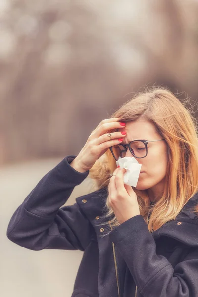 Sezónní Alergie Zdravotní Problémy Otázky — Stock fotografie