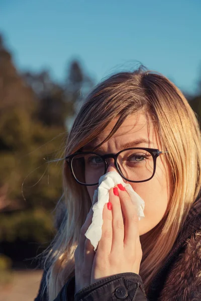 Sezónní Alergie Zdravotní Problémy Otázky — Stock fotografie
