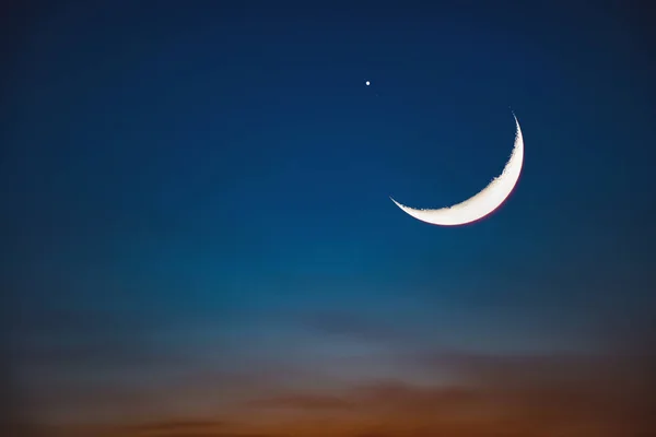 Затмение Луны Звездами Вечернем Небе Моя Астрономическая Работа — стоковое фото