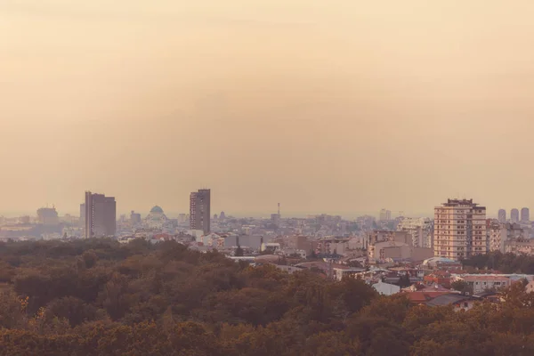Vue Panoramique Belgrade Serbie Dans Soirée — Photo