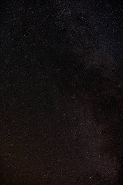 Geniş lens ve kamera ile fotoğraflandı Samanyolu yıldız. 