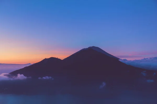 Vista Matutina Del Volcán Gunung Agung Desde Monte Batur Bali — Foto de Stock