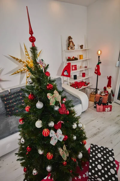 Weihnachtszimmer Hause Erwartet Die Leute Zur Party — Stockfoto