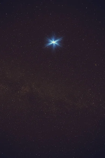 Estrellas Vía Láctea Fotografiadas Con Lente Ancha Cámara — Foto de Stock