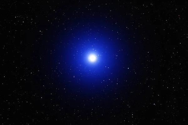 最も明るい星 地球から見てシリウスは 望遠鏡で撮影 私の天文学の仕事 — ストック写真