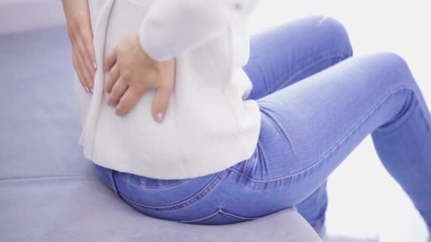 Hüft Rücken Und Wirbelsäulenprobleme Jungen Jahren — Stockvideo
