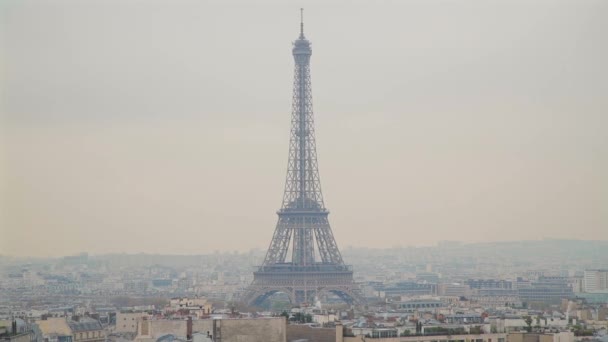 Att Observera Utsikt Över Eiffeltornet Paris Frankrike — Stockvideo