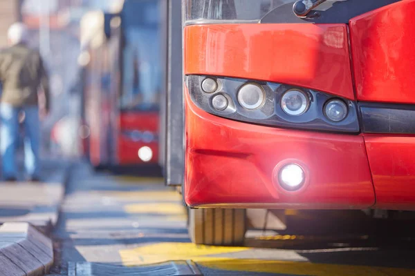 Public transportation / bus in urban surroundings on a station. — Stock Photo, Image