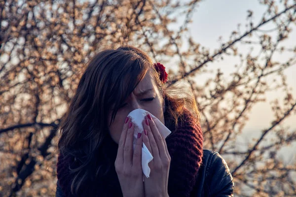 Sezónní alergie a zdravotní problémy / otázky. — Stock fotografie