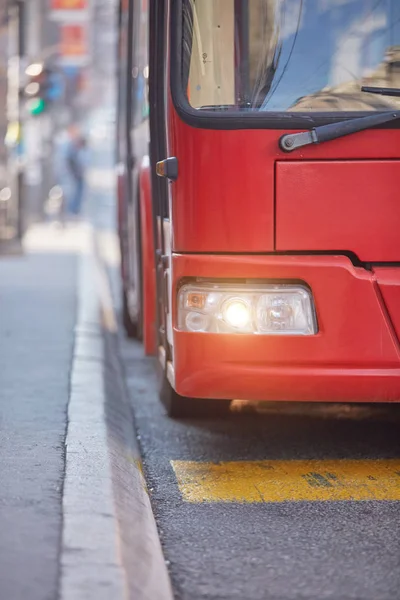 Public transportation / bus in urban surroundings on a station.