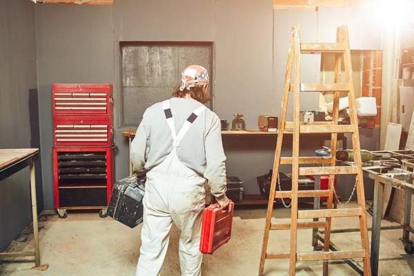 Herbouwen van een garage in een retro vintage stijl. — Stockfoto