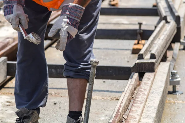 Trabajo Pesado Para Trabajador Construcción Sitio — Foto de Stock