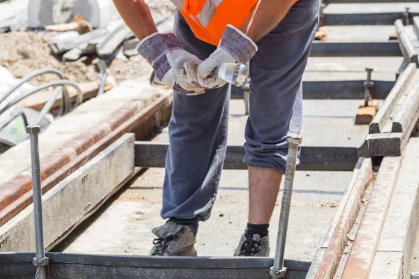 Trabajo Pesado Para Trabajador Construcción Sitio — Foto de Stock