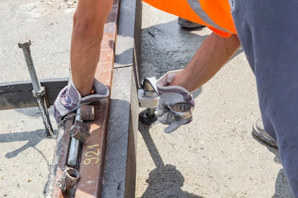 Trabajo Pesado Para Trabajador Construcción Sitio — Foto de Stock