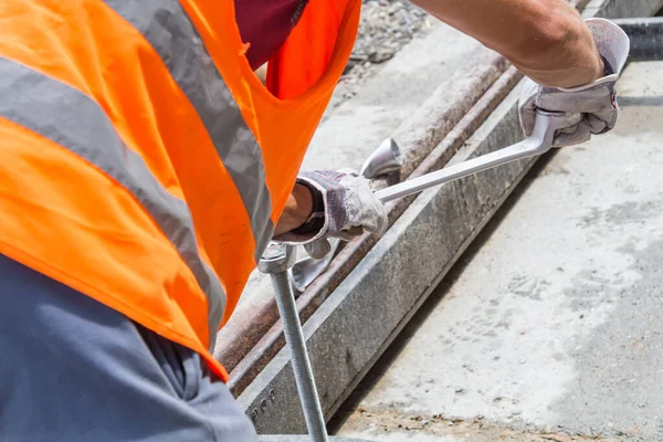 Trabajo Pesado Para Trabajador Construcción Sitio — Foto de Stock