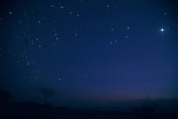 Półkula Południowa Nocne Niebo Sfotografowane Długą Ekspozycją — Zdjęcie stockowe