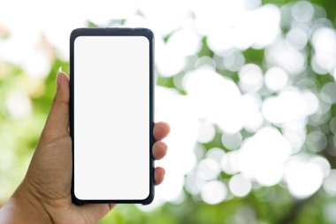 El görüntüleri, akıllı telefonlar, beyaz arka plan ekranları ve bokeh arka planlar.