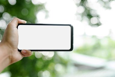 El görüntüleri, akıllı telefonlar, beyaz arka plan ekranları ve bokeh arka planlar.