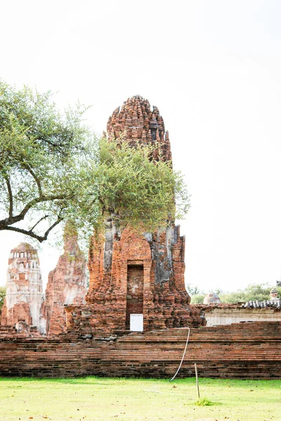 Arquitetura Famoso Templo Antigo Ayutthaya Templo Phra Nakhon Ayutthaya Parque — Fotografia de Stock