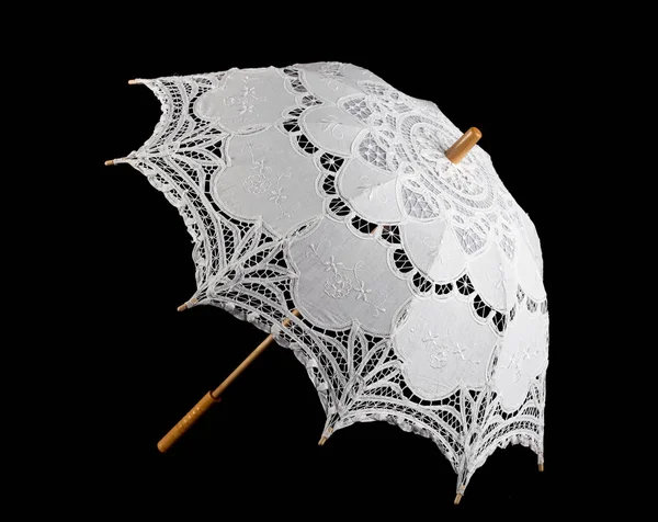 Lace Umbrella Black Background — Stock Photo, Image