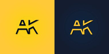 Bu logo yaratıcı bir şekilde soyut harflerle birleşti. Bu başlangıç için hangi şirket veya markanın adı uygun olacaktır.