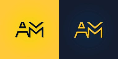 Bu logo yaratıcı bir şekilde soyut harflerle birleşti. Bu başlangıç için hangi şirket veya markanın adı uygun olacaktır.