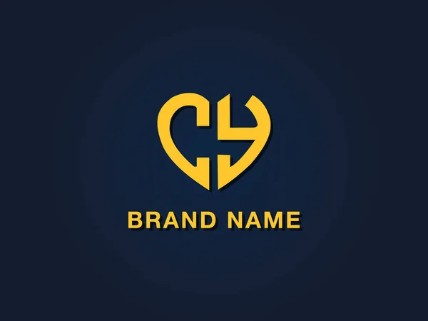 Minimalistyczna Miłość Początkowa Litera Logo Ikona Łączy Się Twórczy Sposób — Wektor stockowy