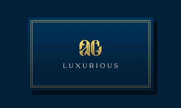 Ročník Královské Počáteční Písmeno Logo Toto Logo Obsahuje Luxusní Písmo — Stockový vektor
