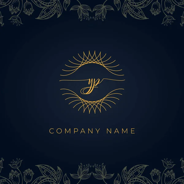 Elegante Carta Luxo Logotipo Este Ícone Incorpora Com Abstrato Arredondado — Vetor de Stock