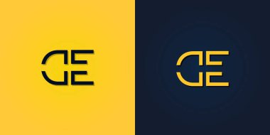 Minimalist Soyut Baş Harf DE logosu. Bu logo yaratıcı bir şekilde soyut harflerle birleştirilir. Hangi şirket ya da markanın bu ilk adımı attığı için uygun olacaktır..