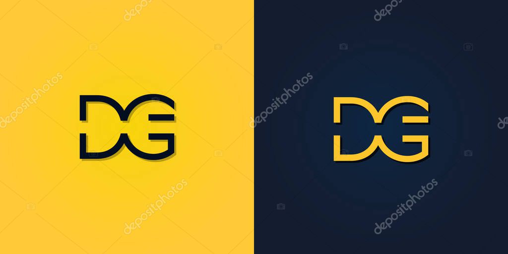 Minimalist Abstract Initial letter DG logo. This logo incorporate with abstract letter in the creative way.It will be suitable for which company or brand name start those initial.