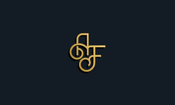 Розкішний Початковий Логотип Літери Піктограма Поєднується Сучасним Шрифтом Творчий Спосіб — стоковий вектор