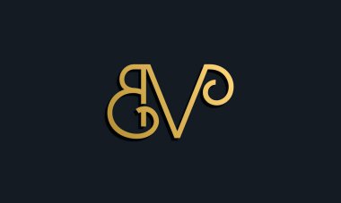 Lüks moda ilk harf BV logosu. Bu simge modern yazı karakterini yaratıcı bir şekilde birleştirir. Bu başlangıç için hangi şirket veya markanın adı uygun olacaktır.