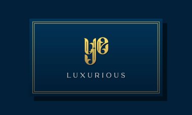 Klasik kraliyet baş harfi YE logosu. Bu logo yaratıcı bir şekilde lüks yazı karakteri ile birleşiyor. Kraliyet, Butik, Otel, Heraldic, Moda ve Mücevherat için uygun olacak.