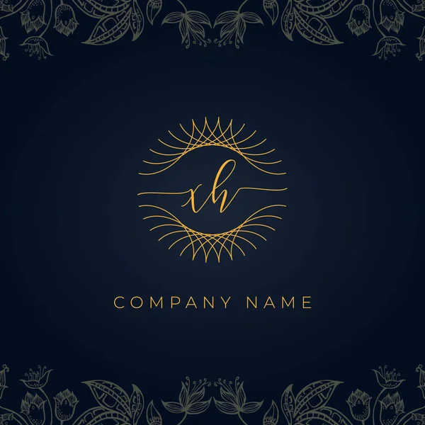 Elegante Luxe Letter Logo Dit Icoon Bevat Met Abstracte Afgeronde — Stockvector