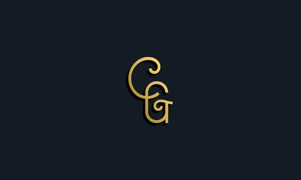 Lüks Moda Ilk Harf Logosu Simge Modern Yazı Karakterini Yaratıcı — Stok Vektör