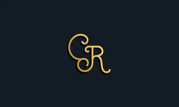 奢华时尚初始字母Cr标志 这个图标以创造性的方式与现代字体结合在一起 这将是合适的哪家公司或品牌开始这些初始的 — 图库矢量图片