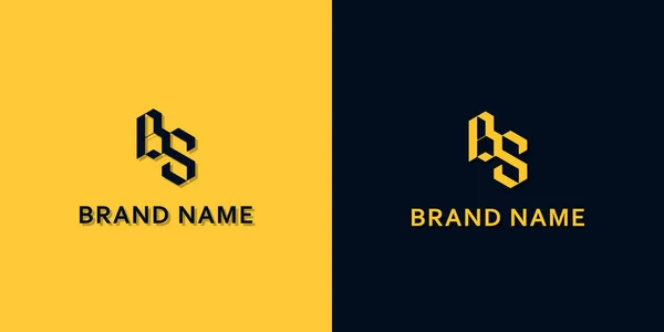 简约首字母Bs标志 这个标志以创造性的方式与现代字体结合在一起 适用于那些公司或品牌的首字母首字母缩写 — 图库矢量图片