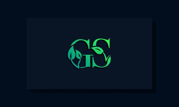 Minimální Styl Listu Počáteční Logo Toto Logo Obsahuje Listy Dvě — Stockový vektor