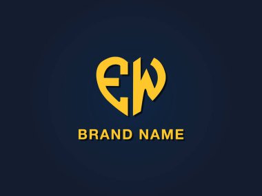 İlk harf EW logosu. Bu simge, iki aşk biçimli yazı karakterini yaratıcı bir şekilde birleştirir. Hangi şirket ya da markanın bu baştaki adı başlattığı için uygun olacaktır.