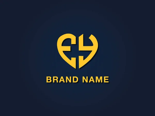 Minimal Kärlek Första Bokstaven Logotyp Denna Ikon Införliva Med Två — Stock vektor