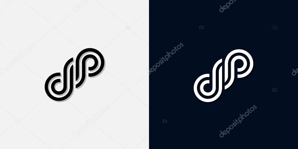 Modern Abstract Initial Letter Dp Logo This Icon Incorporate With Two Abstract Typeface In The Creative Way It Will Be Suitable For Which Company Or Brand Name Start Those Initial Larastock